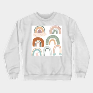 Organic Minimalist Pastel Rainbows Crewneck Sweatshirt